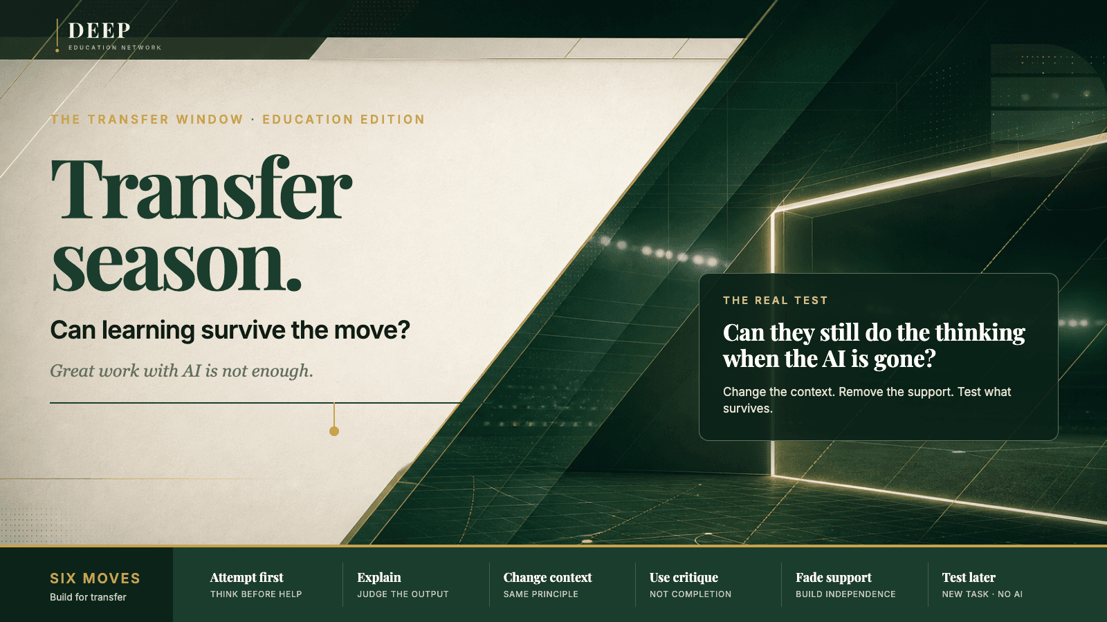 Transfer season. The result moved. Did the learning?